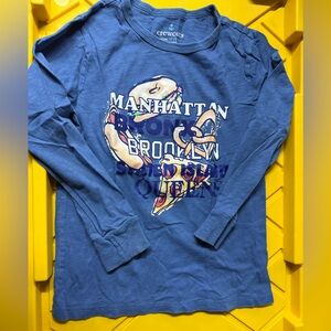 Crewcuts Blue Graphic Long Sleeve Tee size 8-9